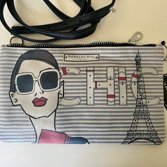 Barbara Rihl Paris Leather Clutch Crossbody NWT - Picture 1 of 4